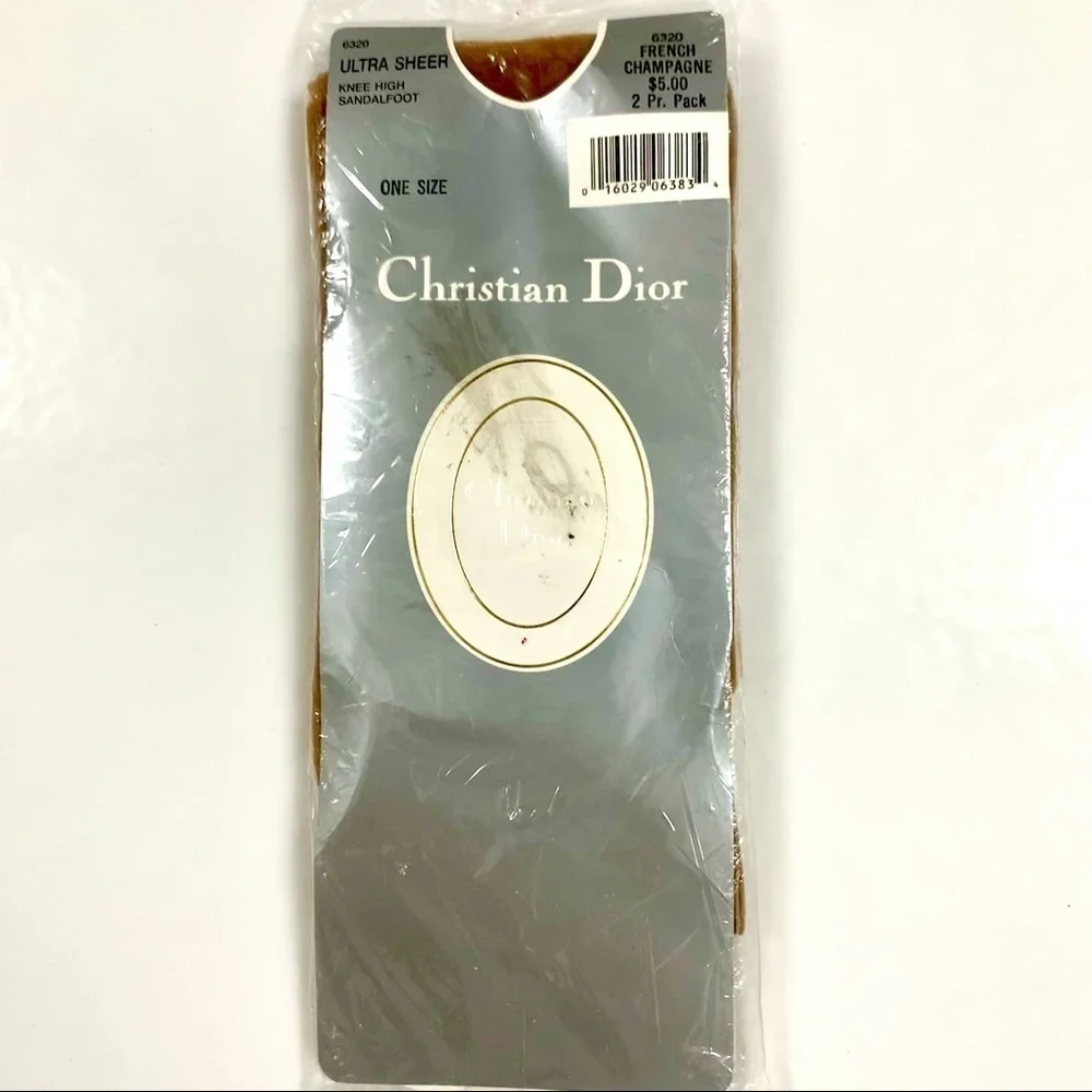 Christian Dior Knee Highs Vintage Sheer